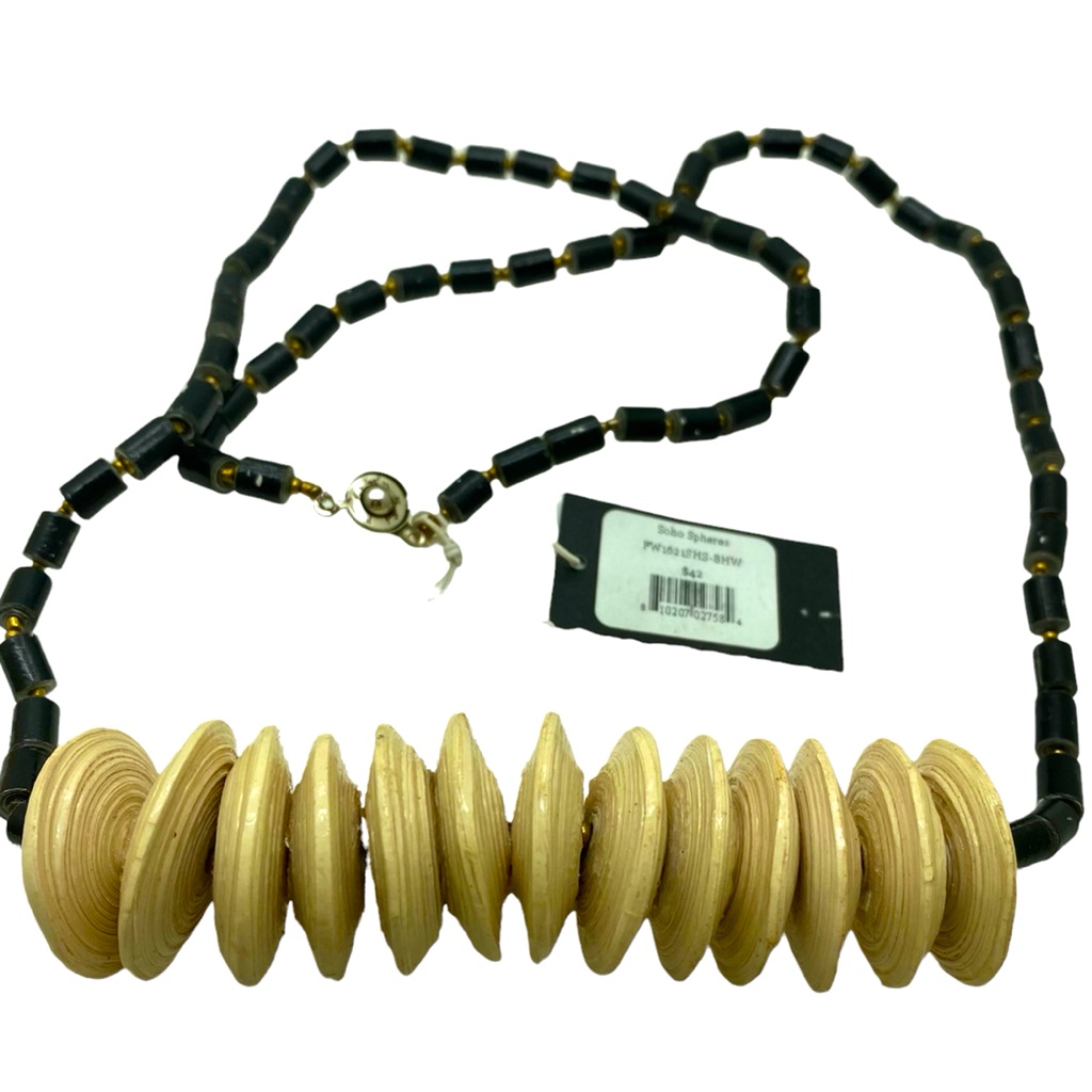 New Beaded Necklace Soho Sphere With Tag Attached By 31 Bits Boho Hippie Tribal